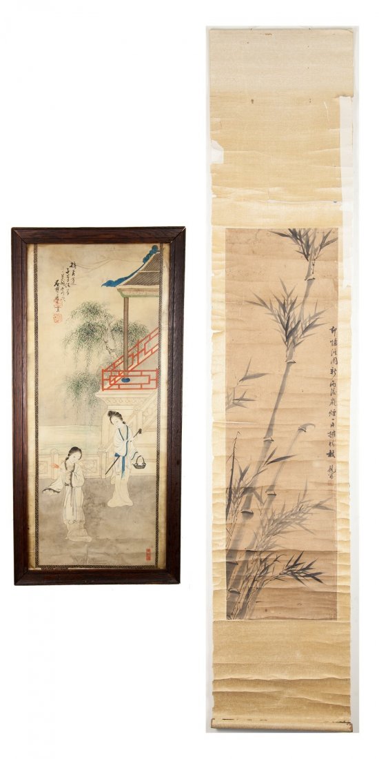 Two (2) Chinese Paper Paintings (1 of 5)