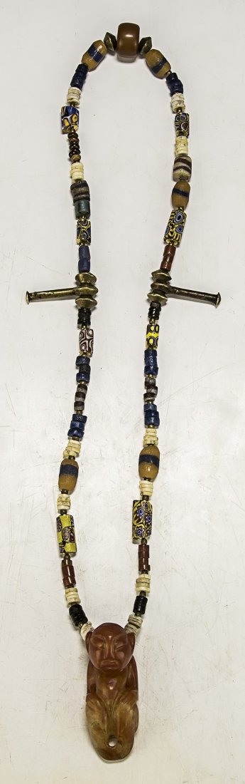 An Agate & Mixed Stone Beaded Pendant Necklace (1 of 3)