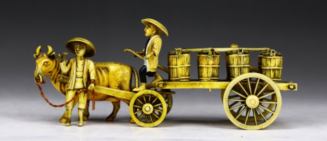 A Japanese Antique Carved Figure Group (1 of 3)