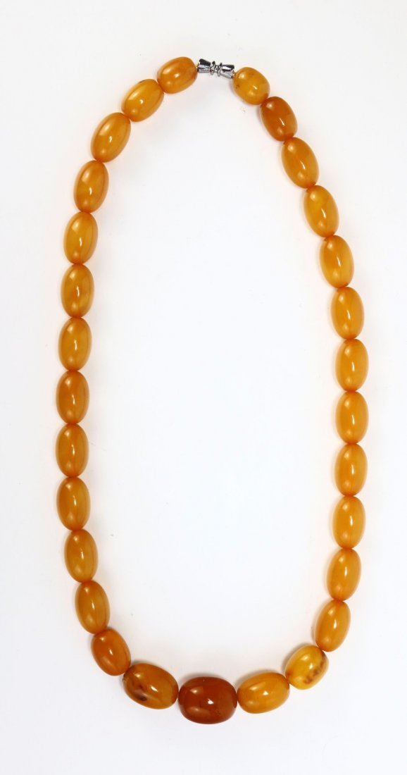 A Baltic Butterscotch Amber Mila Beaded Necklace (1 of 2)