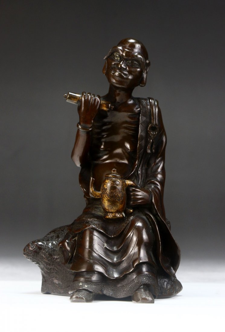 A Japanese Bronze Luohan Figure (1 of 2)