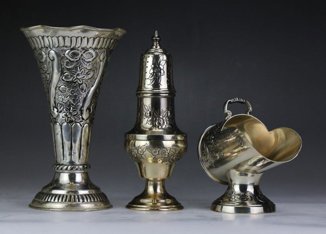 Three (3) Japanese Antique Silver Items (1 of 1)