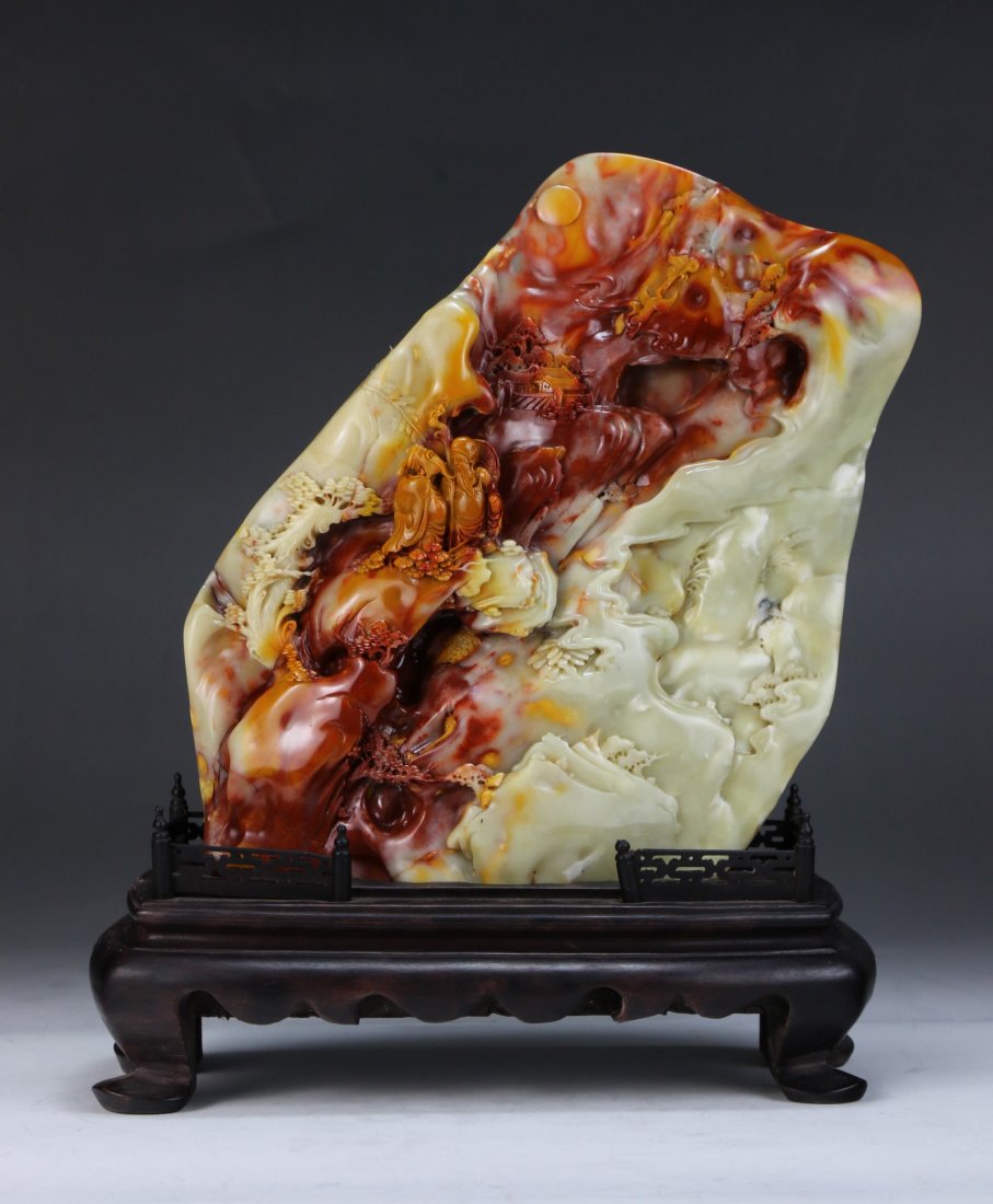 A Fine Chinese Carved Soapstone Boulder (1 of 6)