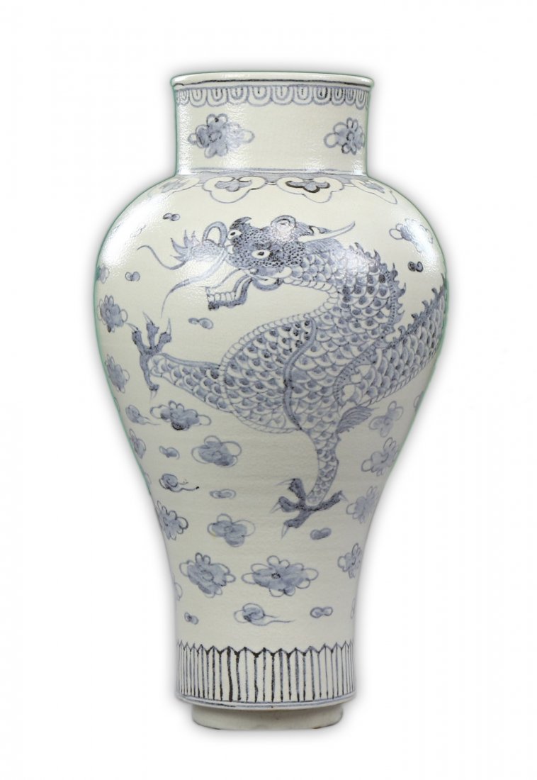 A Massive Antique Blue & White Porcelain Vase (1 of 3)