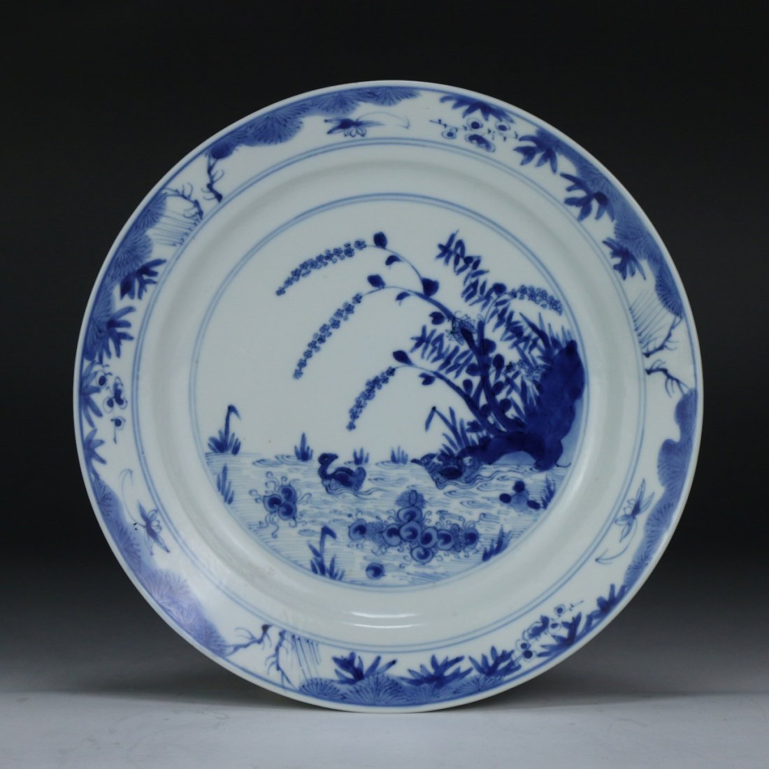 A Chinese Antique Blue & White Porcelain Plate (1 of 3)