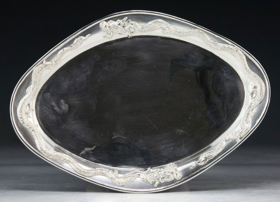A Fine Chinese Antique EXPORT Silver Platter (1 of 4)