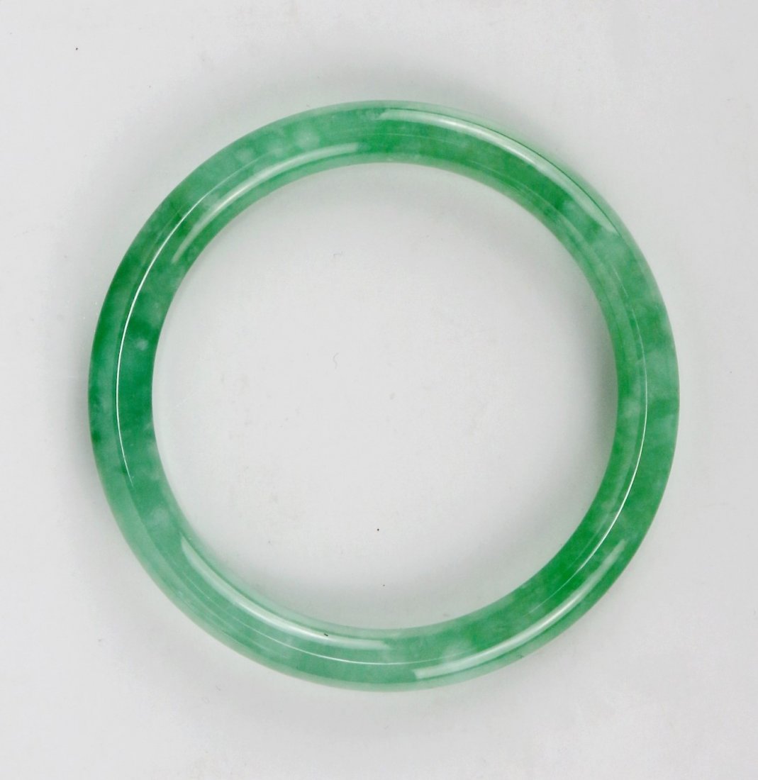 A Natural Jadeite Bangle With Certificate (1 of 2)
