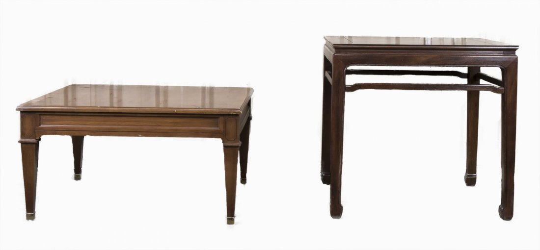 Three (3) Chinese Wood Carved Tables: Three (3) Chinese Wood Carved Tables; Size: L: 32"; H: 24-1/4" (biggest)