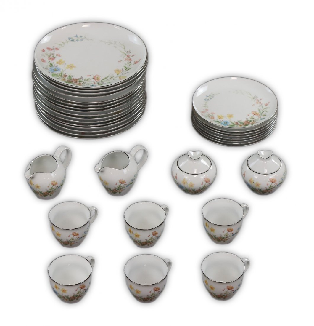 Thirty Four (34) Chinese Famille Rose Porcelain Set (1 of 2)