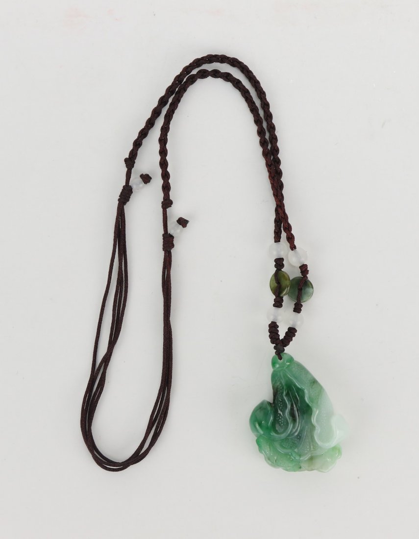 A Natural Jadeite Cabbage Pendant Necklace with GIA (1 of 5)