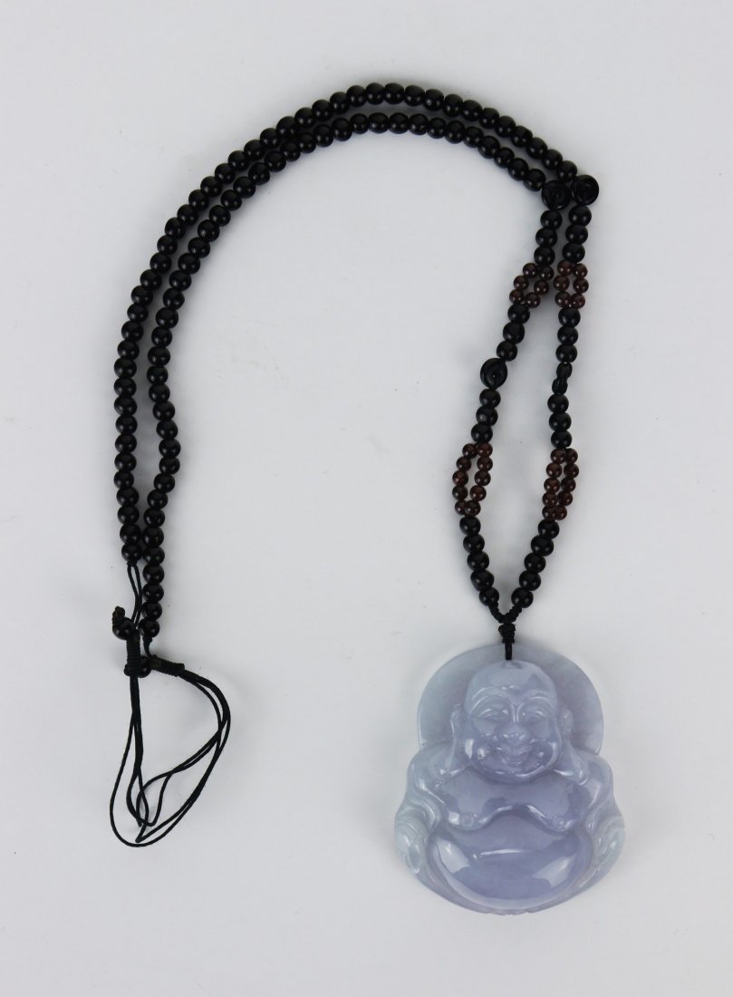 A Translucent Lavender Jadeite Buddha Pendant (1 of 4)