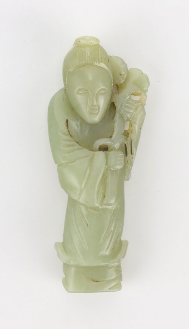 A Chinese Celadon Jade Pendant Figure (1 of 2)