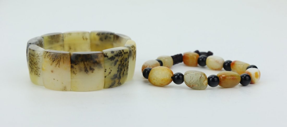 Two (2) Stone Beaded Bracelets (1 of 2)