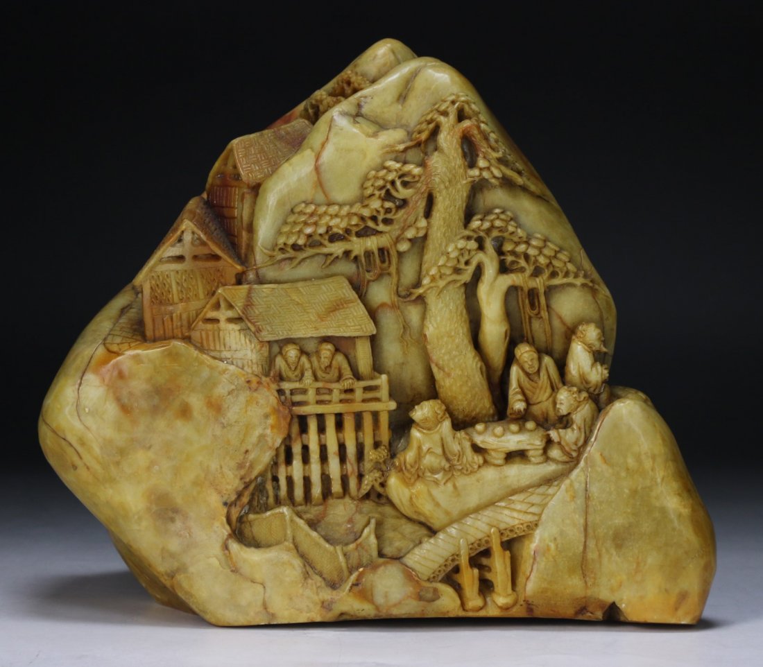 A Chinese Soapstone Carved Boulder (1 of 4)