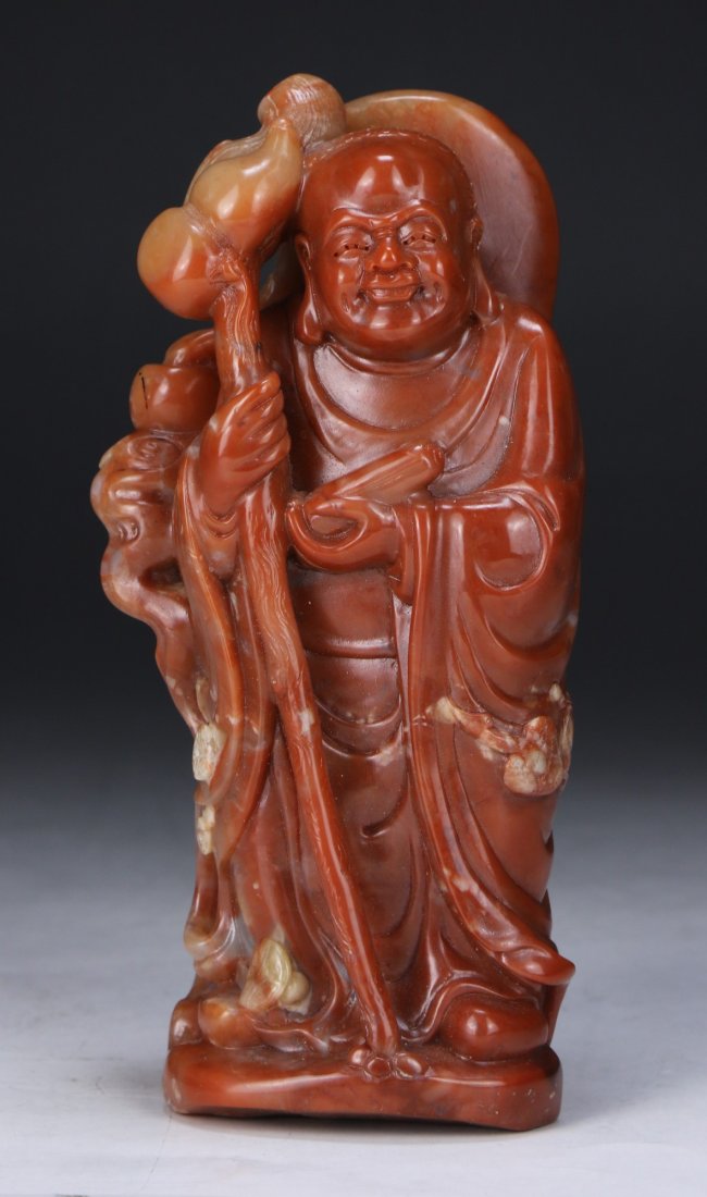 A Chinese Shoushan Soapstone Carved Buddha (1 of 3)