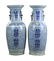 Pair Big Chinese Antique Blue & White Porcelain Vases