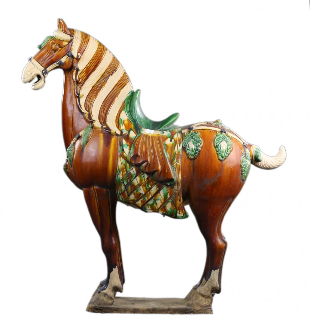 A Massive Chinese Antique Tang-Style Sancai Horse (1 of 2)