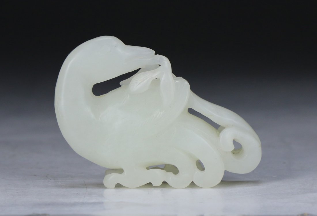 A White Jade Carved Swan (1 of 2)