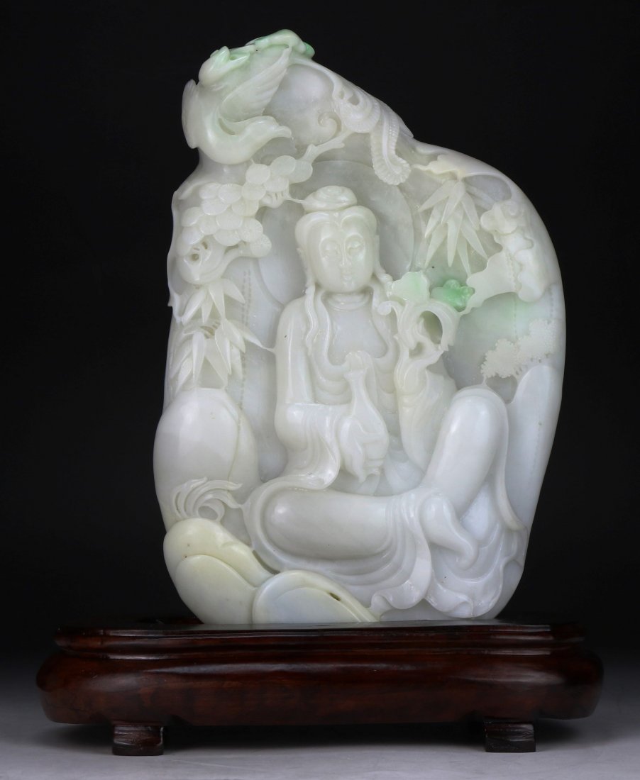 A Chinese Jadeite Carved Guanyin (1 of 4)