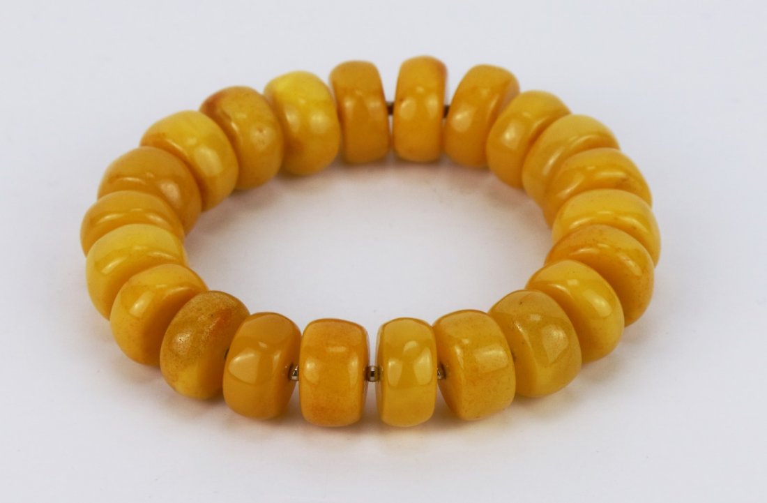 A Baltic Butterscotch Amber Mila Beaded Bracelet (1 of 2)