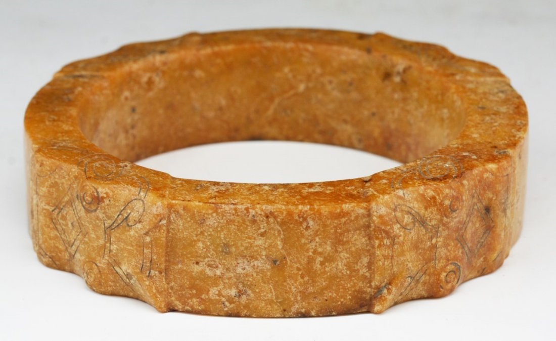 A Chinese Antique Archaic Jade Bangle (1 of 3)