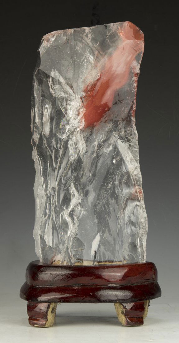 A Chinese Glass Carved Mountain (1 of 2)