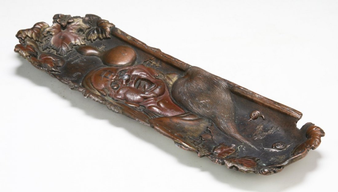 A Japanese Antique Mixed Metal Scholar Ink Holder (1 of 3)