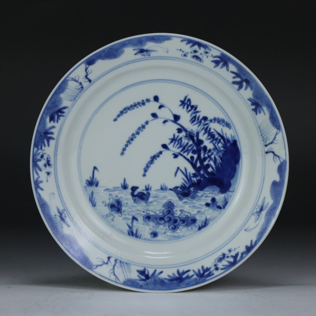 A Chinese Antique Blue & White Porcelain Plate (1 of 3)