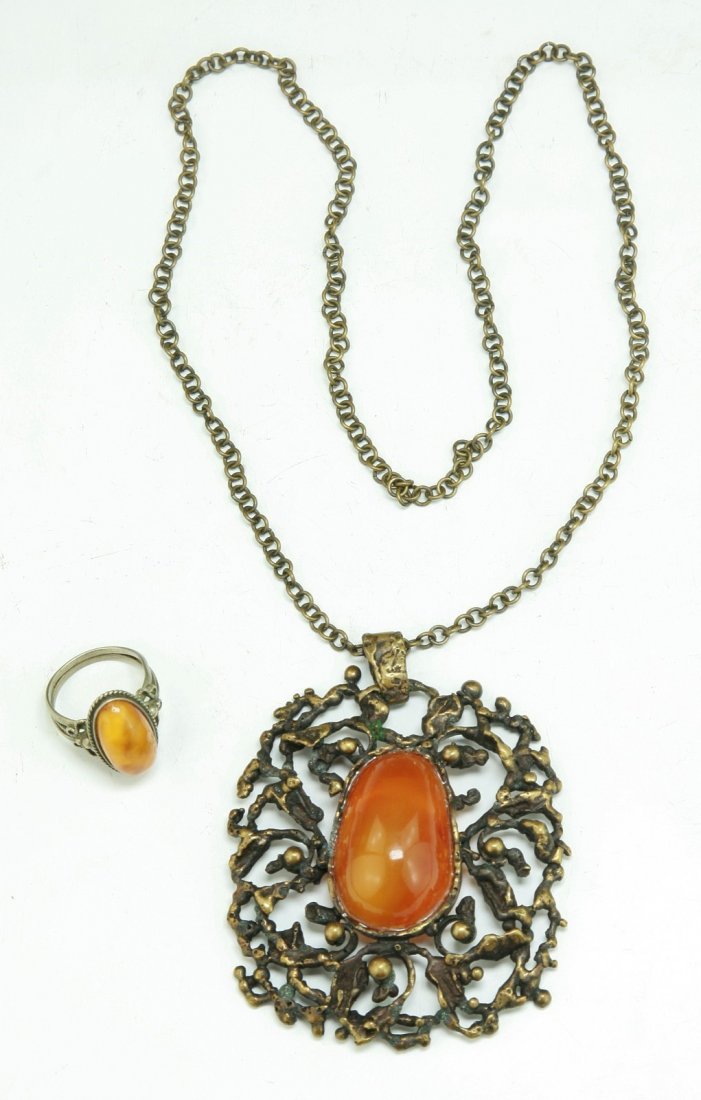 A Baltic Butterscotch Amber Mila Necklace & Ring Set (1 of 4)