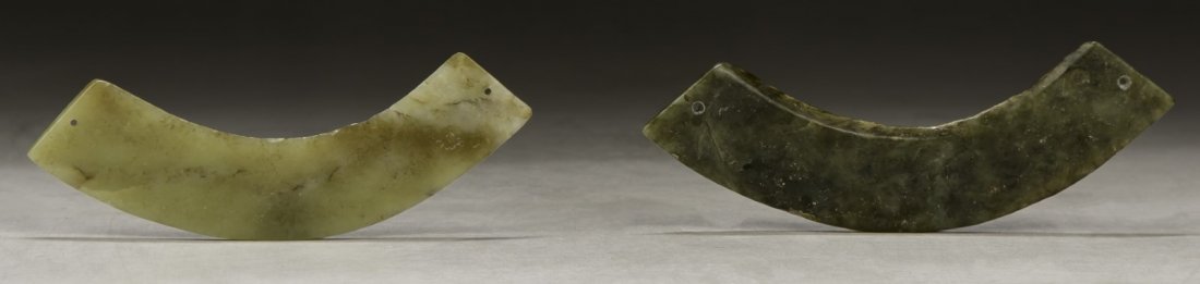 Two (2) Serpentine Jade Carvings: Two (2) Serpentine Jade Carvings; Size: L: 4" (biggest)