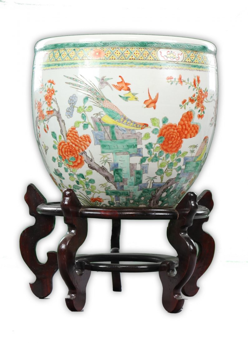 A Massive Chinese Famille Rose Porcelain Jar (1 of 3)