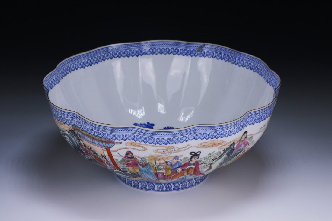 A Chinese Famille Rose EGGSHELL Porcelain Bowl: A Chinese Famille Rose EGGSHELL Porcelain Bowl; Size: D: 10"