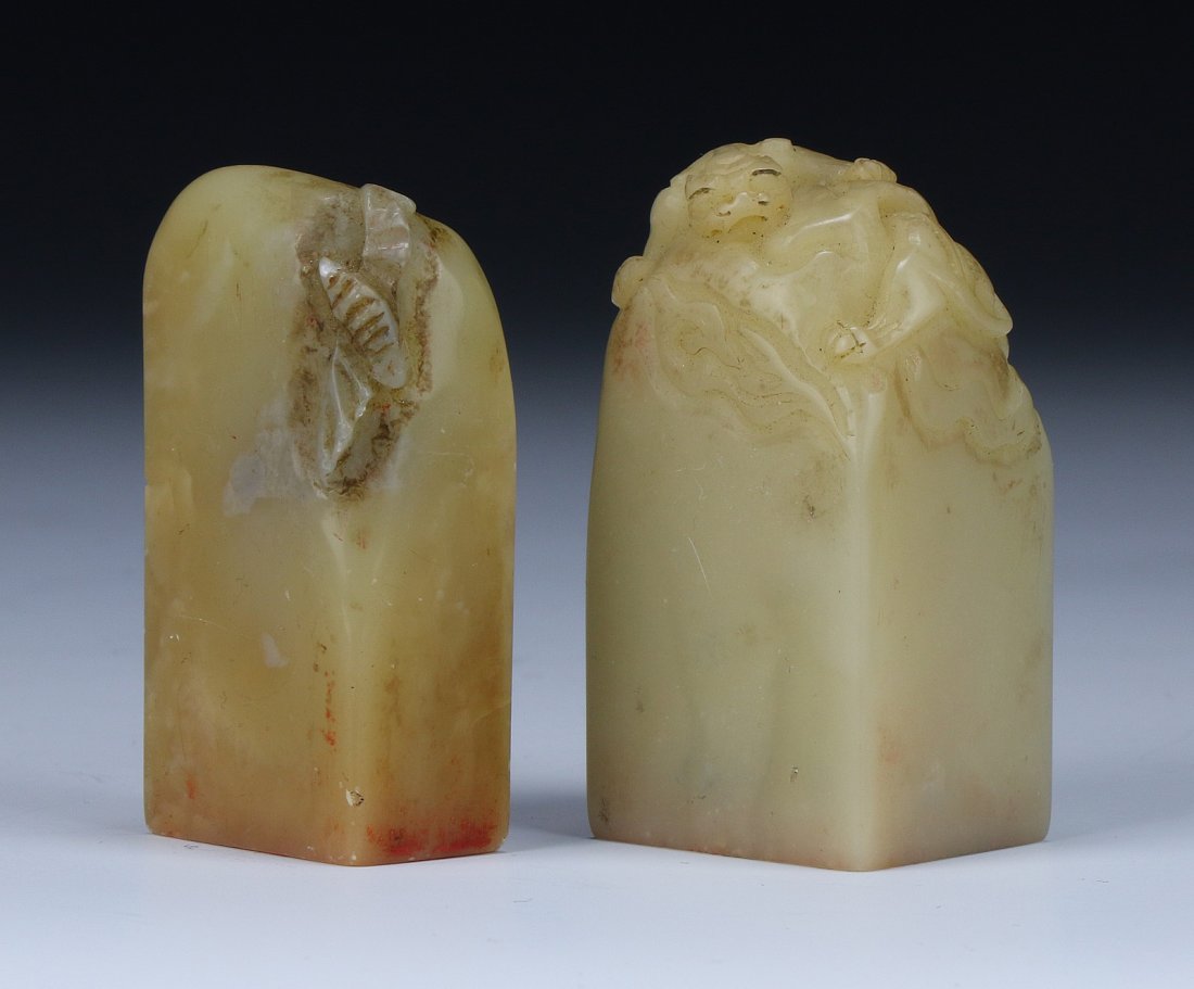 Two (2) Chinese Soapstone Carved Seals (1 of 4)
