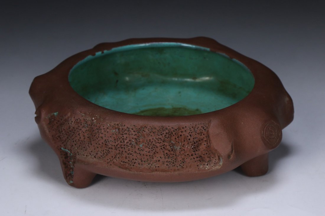 A Chinese Yixing Zisha Brush Washer (1 of 5)