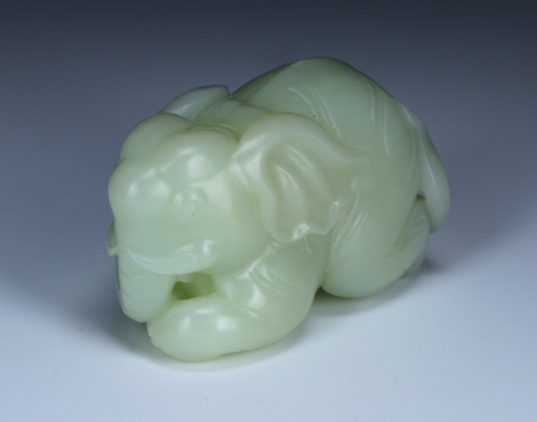 A Chinese Jade Carved Elephant (1 of 5)