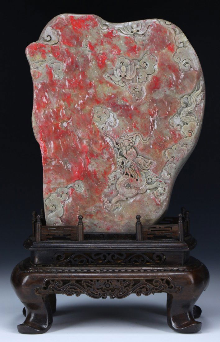 A Fine Chicken Blood Carved Boulder (1 of 4)