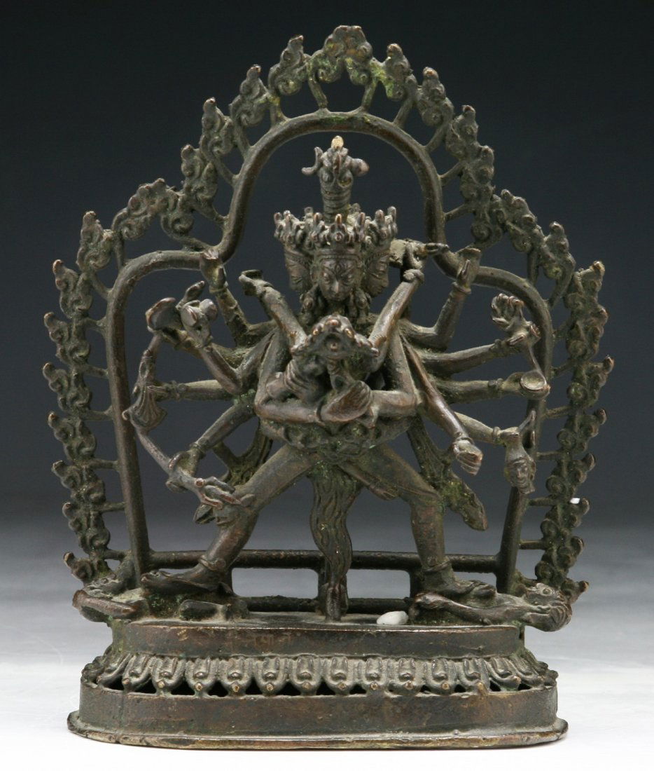 An Antique Tibetan Bronze Mahachakra Vajrapani with (1 of 4)