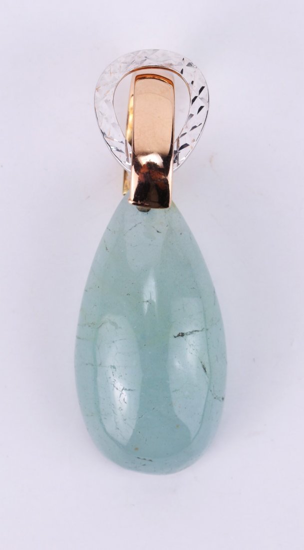 An Aquamarine Pendant With AIGL Certificate, 14K Rose (1 of 4)