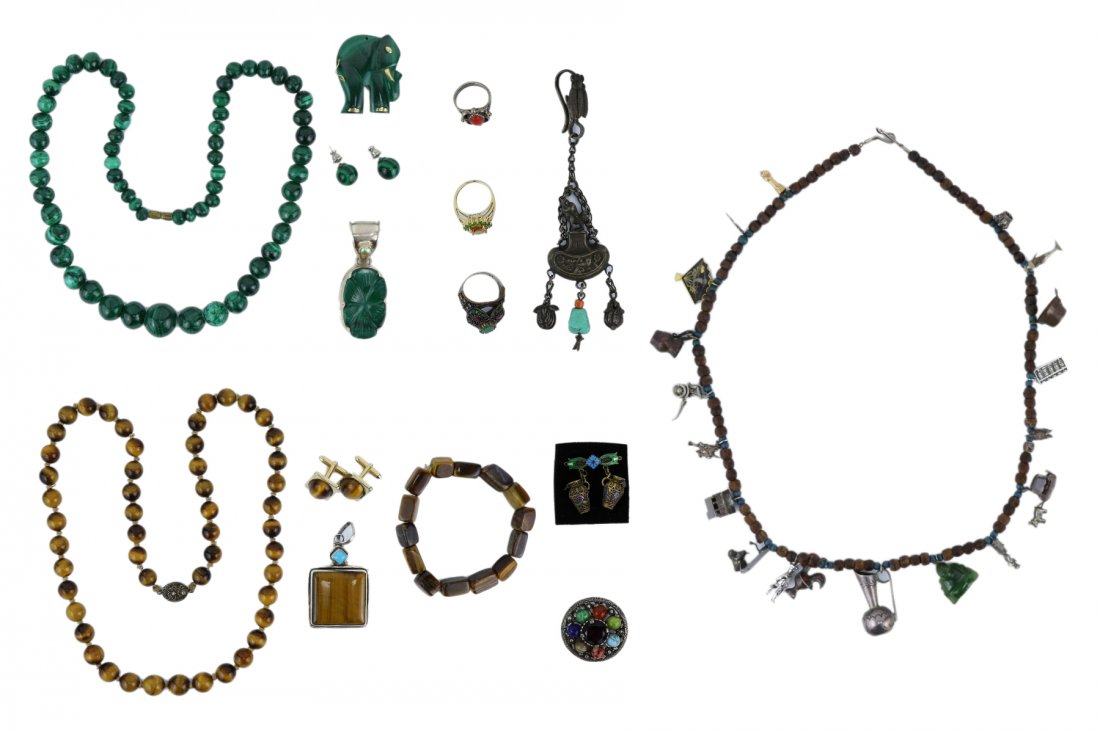Fifteen (15) Mixed Precious Stone Jewelry Items (1 of 1)