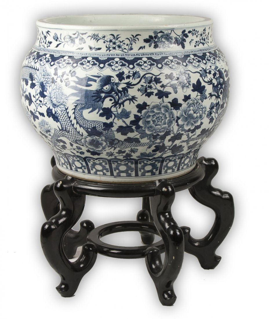 A Massive Chinese Antique Blue & White Porcelain Jar (1 of 4)
