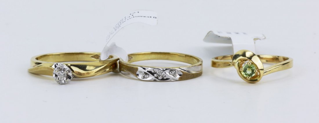 Three (3) Precious Stone 14K Gold Rings (1 of 7)