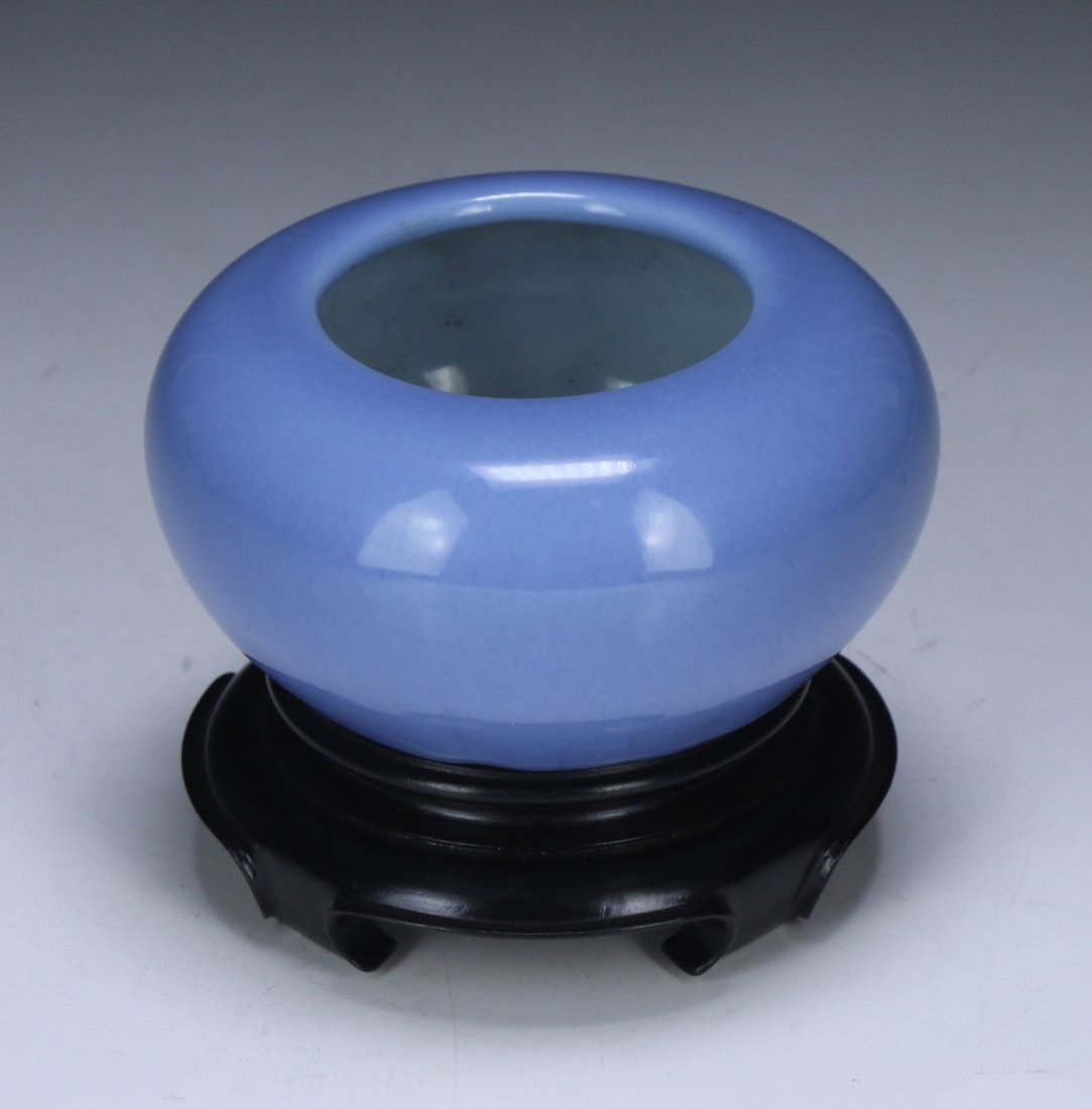 A Chinese Antique Blue Glazed Water Washer (1 of 5)