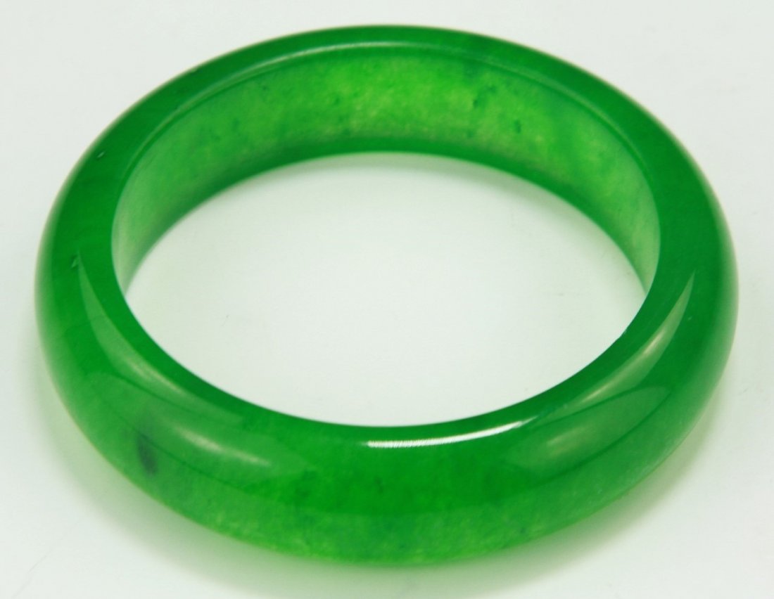 A Chinese Green Jadeite Bangle (1 of 3)