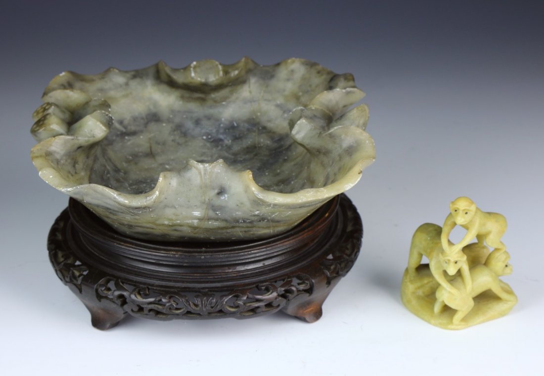 Two (2) Chinese Soapstone Carvings (1 of 5)