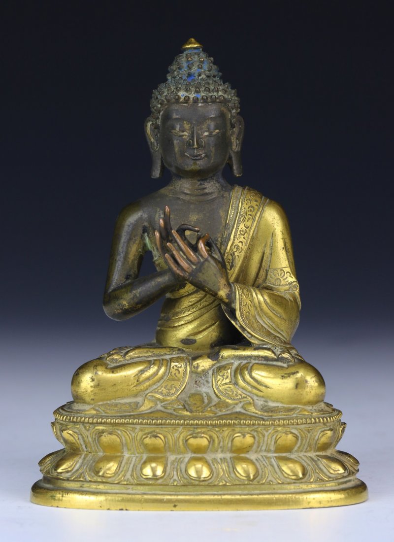 A Tibetan Antique Bronze Buddha Maitreya (1 of 3)