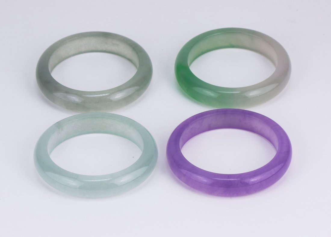 Four (4) Mixed Stone Bangles (1 of 2)