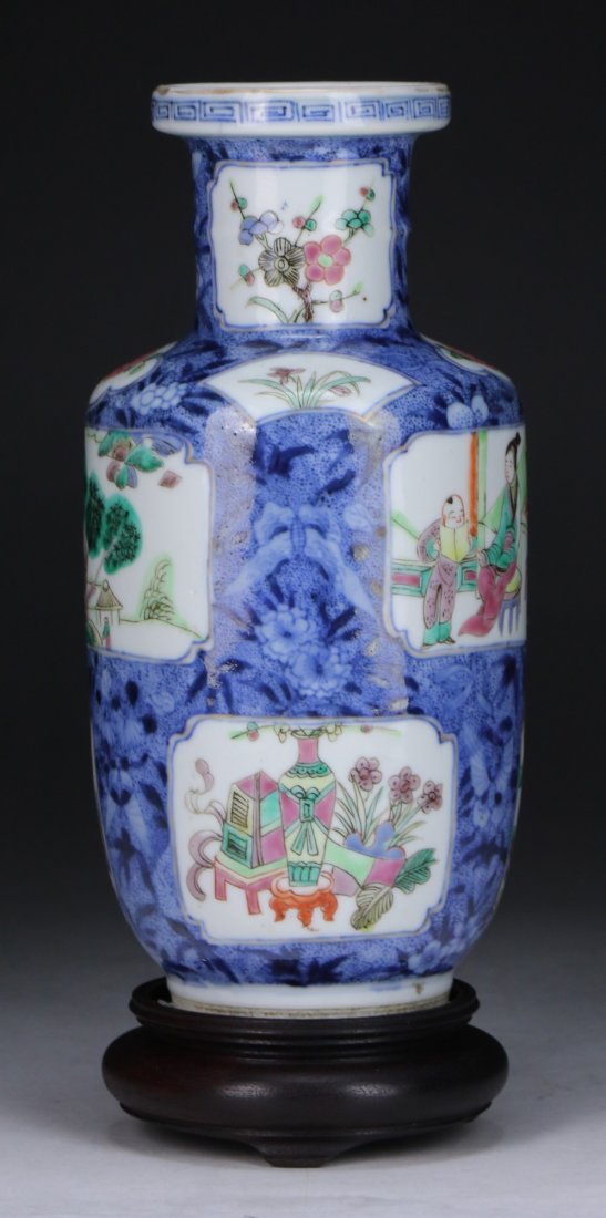 A Chinese Antique Blue & White Porcelain Vase (1 of 4)