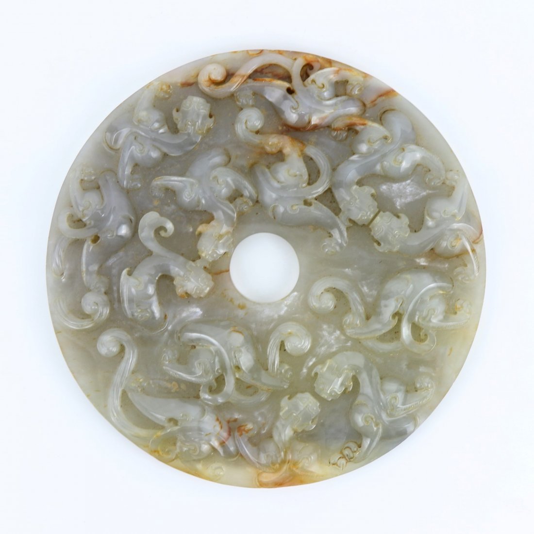 A Large Chinese Antique Translucent Jade Disc BI (1 of 3)