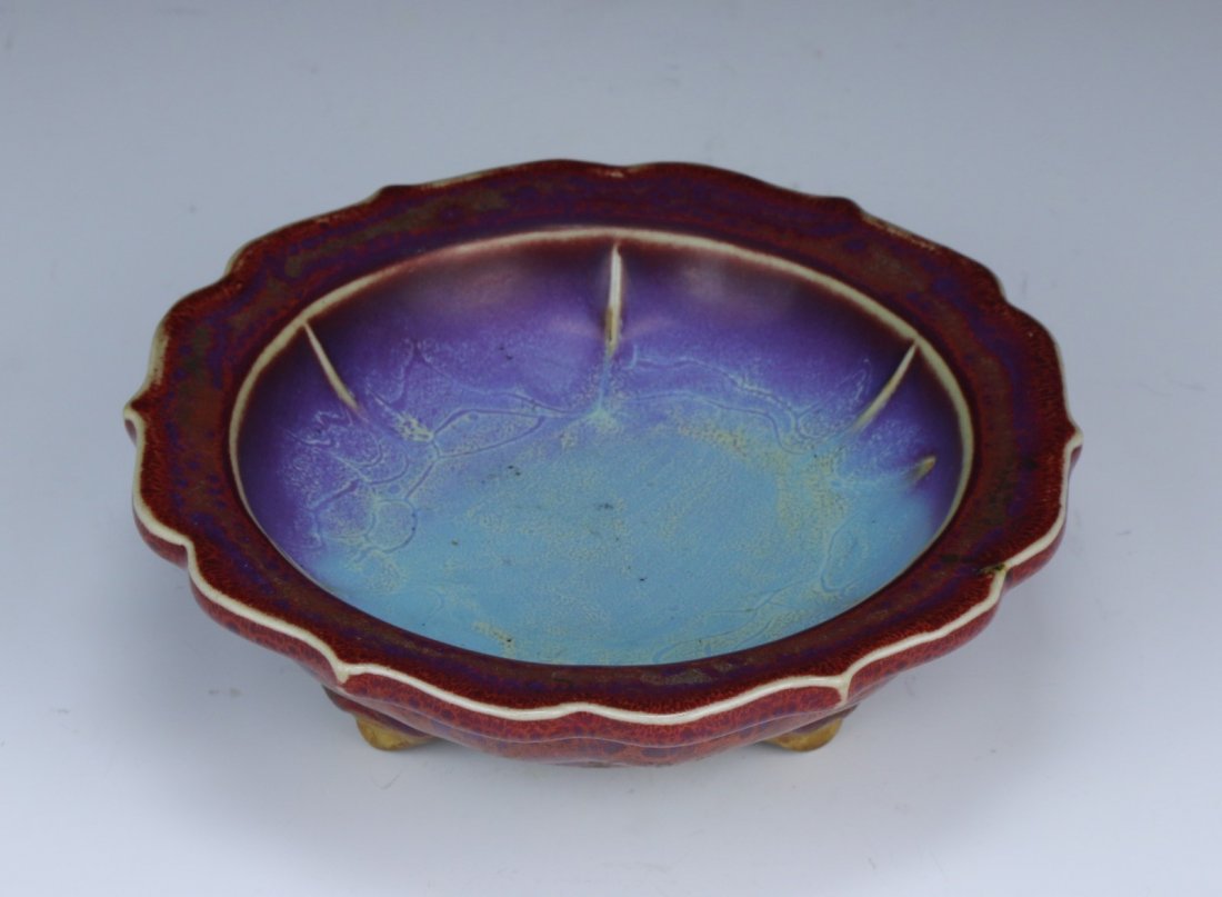 A Lavender-Glazed Numbered JUN Narcissus Bowl (1 of 5)