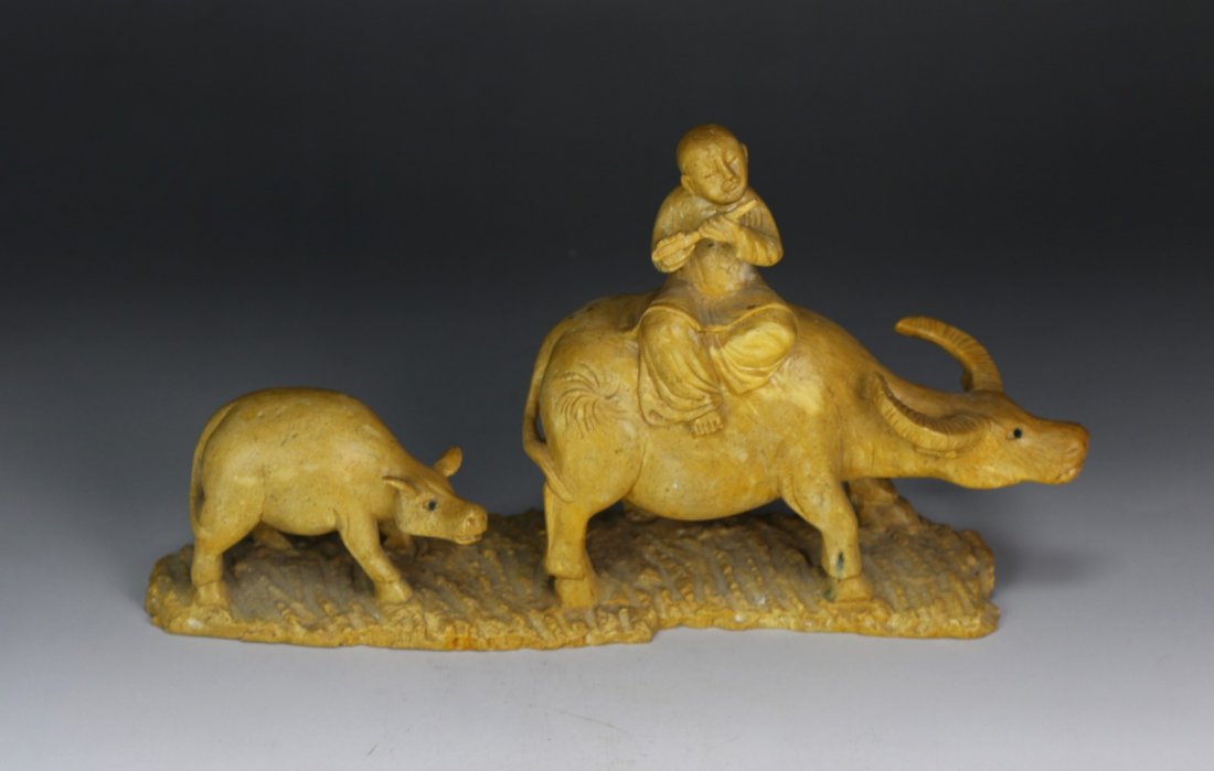 A Chinese Stone Carved Figure Group (1 of 3)